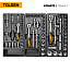 TOLSEN Набор инструментов "ATHLETE" в черной тележке, 189 предметов TT85412