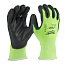 Перчатки защитные Hi-Vis Cut level (Хай Виз Кат Левел) 1/A, L/9 HI-VIS CUT A GLOVES-1PC MILWAUKEE